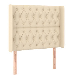 Tête de lit à LED Crème 103x16x118/128 cm Tissu
