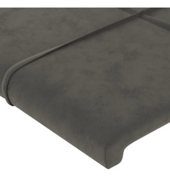 Tête de lit à LED Gris foncé 83x16x78/88 cm Velours