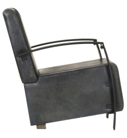 Fauteuil Gris Cuir véritable