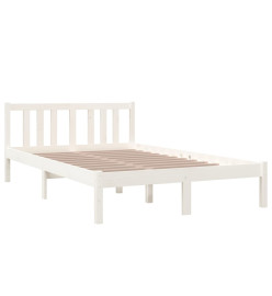 Cadre de lit Blanc Bois massif 120x200 cm
