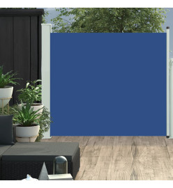 Auvent latéral rétractable de patio 100x300 cm Bleu