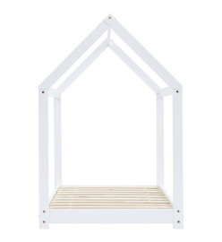 Cadre de lit d'enfant Blanc Bois de pin massif 70x140 cm