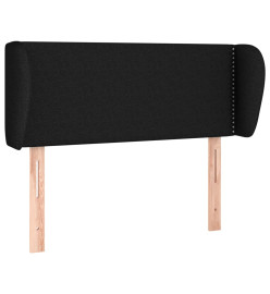 Tête de lit avec oreilles Noir 93x23x78/88 cm Tissu