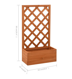 Jardinière à treillis de jardin Orange 50x25x90cm Bois de sapin