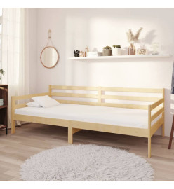 Lit de repos avec matelas 90x200 cm Bois de pin massif