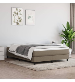 Lit à sommier tapissier avec matelas Taupe 140x200 cm Tissu