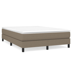 Lit à sommier tapissier avec matelas Taupe 140x200 cm Tissu