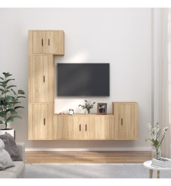 Ensemble de meubles TV 5 pcs Chêne sonoma Bois d'ingénierie