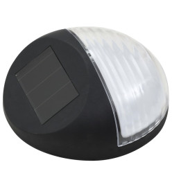 Lampes solaires murales à LED d'extérieur 24 pcs Rond Noir