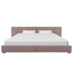 Lit avec matelas Rose Velours 160 x 200 cm