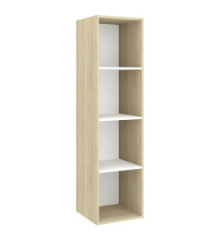 Ensemble meubles TV 4 pcs Blanc/chêne sonoma Bois d'ingénierie