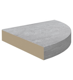 Étagères d'angle murales 2 pcs Gris béton 25x25x3,8 cm MDF