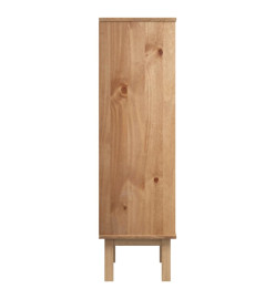 Armoire à chaussures OTTA avec 3 tiroirs Marron Bois massif pin