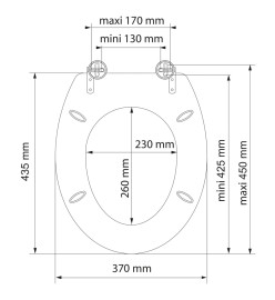 SCHÜTTE Siège de toilette GREY STEEL MDF