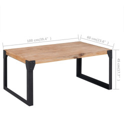 Table basse Bois d'acacia massif 100 x 60 x 45 cm