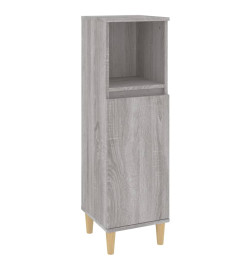 Armoire salle de bain sonoma gris 30x30x100 cm