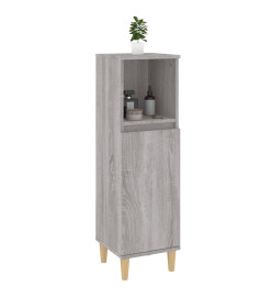 Armoire salle de bain sonoma gris 30x30x100 cm