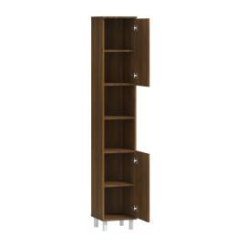 Armoire de bain Chêne marron 30x30x179 cm Bois d'ingénierie