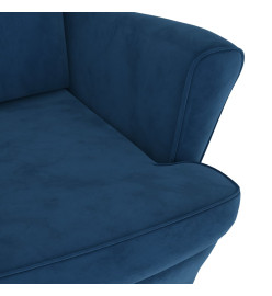 Fauteuil bleu velours