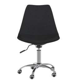 Chaise pivotante de bureau Noir Tissu