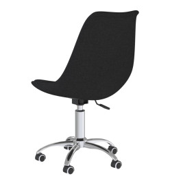 Chaise pivotante de bureau Noir Tissu