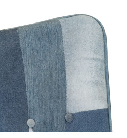 Chaise à oreilles Denim patchwork Toile