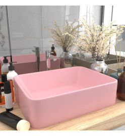 Lavabo de luxe Rose mat 41x30x12 cm Céramique