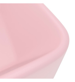 Lavabo de luxe Rose mat 41x30x12 cm Céramique