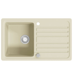 Évier de cuisine Granit Seul lavabo Beige