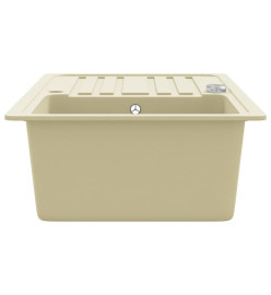 Évier de cuisine Granit Seul lavabo Beige