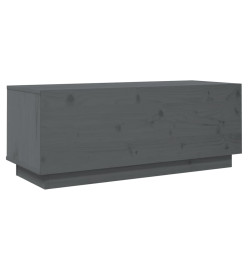 Meuble TV Gris 90x35x35 cm Bois de pin massif