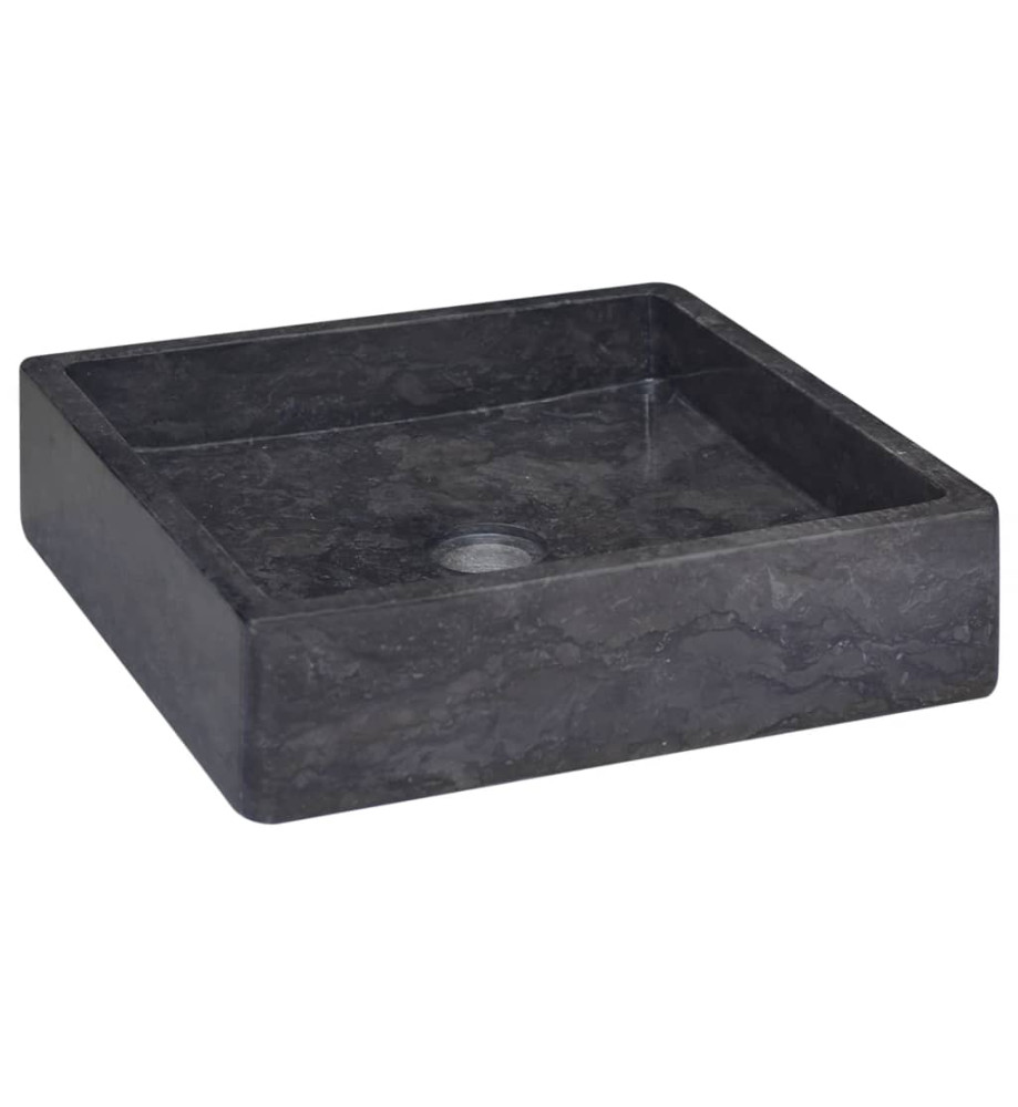 Lavabo Noir 40x40x10 cm Marbre