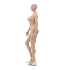 Mannequin femme sexy avec base en verre Beige 180 cm