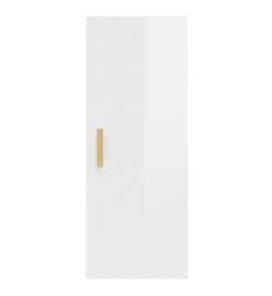 Armoire murale Blanc brillant 34,5x34x90 cm Bois d'ingénierie