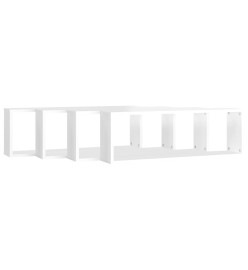 Étagère cube murale 4 pcs Blanc brillant 80x15x26,5cm Aggloméré