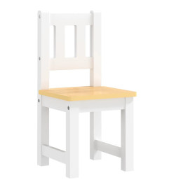 Ensemble de table et chaises enfants 4 pcs Blanc et beige MDF