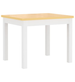 Ensemble de table et chaises enfants 4 pcs Blanc et beige MDF