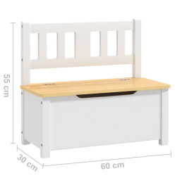 Ensemble de table et chaises enfants 4 pcs Blanc et beige MDF