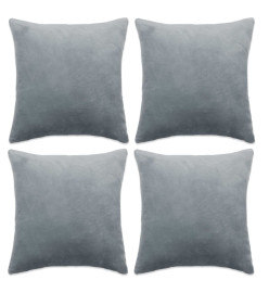 Housses de coussin 4 pcs Tissu 40x40 cm Gris