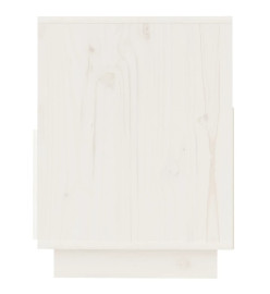 Meuble TV Blanc 140x37x50 cm Bois de pin massif