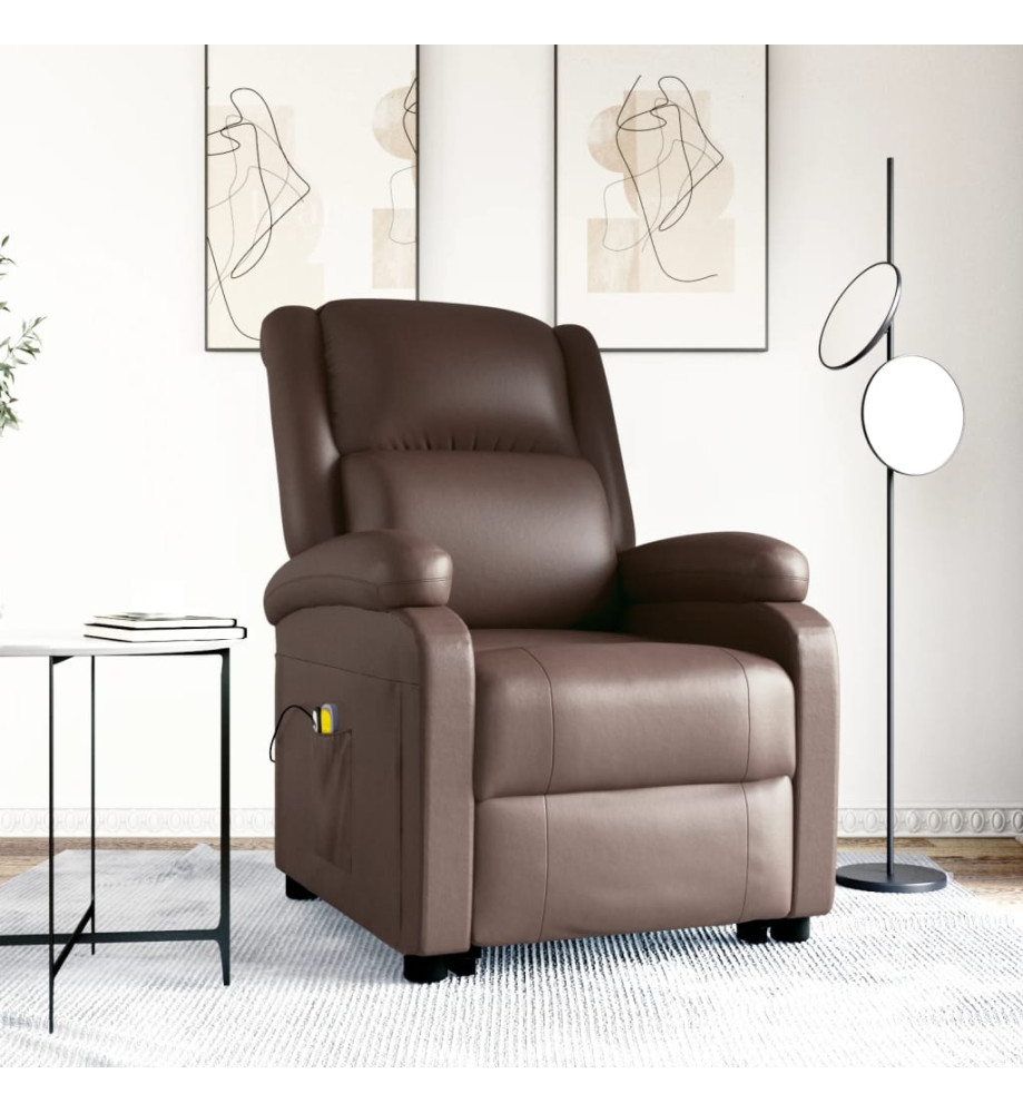 Fauteuil de massage Marron Similicuir