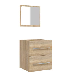 Armoire de salle de bain avec miroir Chêne Sonoma 41x38,5x48 cm