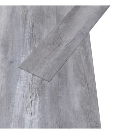 Planches de plancher PVC autoadhésif 2,51 m² 2 mm Gris bois mat