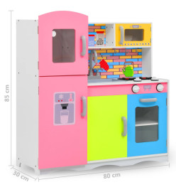 Cuisine en jouet pour enfants MDF 80x30x85 cm Multicolore