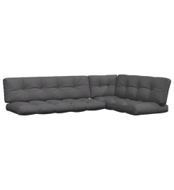 Coussins de palette 5 pcs anthracite tissu