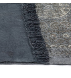 Tapis Kilim Coton 120 x 180 cm avec motif Gris