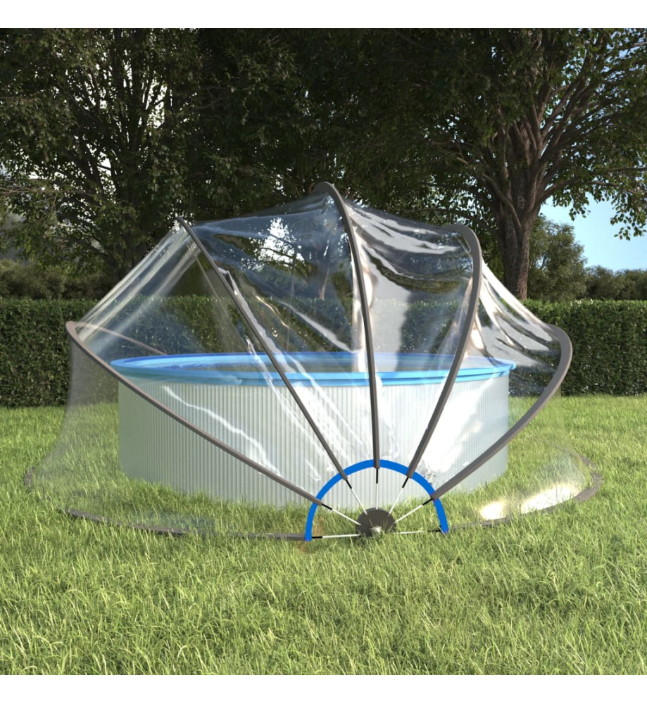 Dôme de piscine rond 467x234 cm PVC