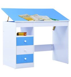 Bureau pour enfants Inclinable Bleu et blanc