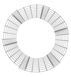 Poteau à gabion circulaire Acier galvanisé Ø50x100 cm