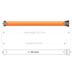 Moteurs tubulaires 2 pcs 10 Nm